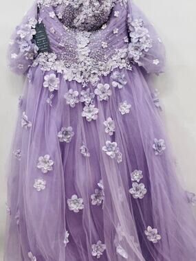 NEW Quinceanera Dress Lavender 3D Butterflies‎ Ball Gown Sweet 16 Size 10/12